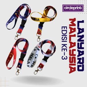 D3 Lanyard Design Malaysia with Buckle and Silver Lobster Hook 4 different colour