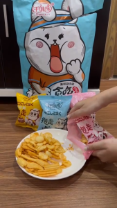 Bim Bim Thỏ Khổng Lồ - Bimbim Con Thỏ Trung Quốc - Gói 238G - 9 Gói Bim Bim - Taiwan Foods