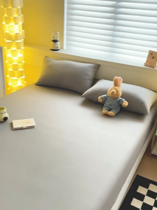 ผ้าปูที่นอน ผ้าปูที่นอนสีพื้น มี4ฟุต/5ฟุต/6ฟุต/7ฟุต ผ้าปูที่นอนกันไรฝุ่น รัดมุมรอบเตียง360องศา