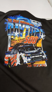 KAOS BAJU VINTAGE DISTRO NASCAR MOBIL CARS 2/ KAOS OVERSIZE VINTAGE PKMRKT Katun 24S Santai Crew Neck Hitam