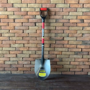 Viking Pro Series Shovel Red Fiberglass Handle Power D-Grip (Pala) for Gardening and Digging
