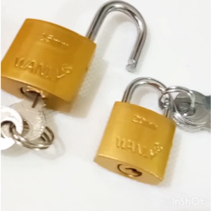 Gembok Kunci Koper 25 mm Tas Kecil Mini Gembok Kuning  25mm Anti Maling Anti Karat Key Lock Koper Travel Padlock Lemari Laci