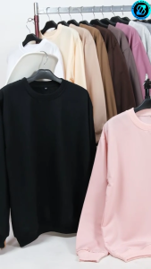 Hoodie Oversize Polos Pastel Color Wanita Dan Pria Bahan Fleece Tebal Dan Lembut 9 Warna Menarik