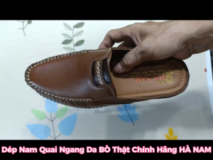 Giày Sục Nam TiTi ĐÔ Da Bò Thật Cao Cấp GSB2044