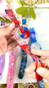 RECOMMENDATION JAM TANGAN ANAK KARAKTER MUSIK LAMPU SPIN PUTAR LED DIGITAL WATCH MELODY KUROMI