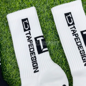 Kaos Kaki Anti Slip Sebetis Kaoskaki Sepakbola Futsal Motif Warna HItam Putih Soccer Socks All Size