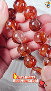 Collectors Grade Fire Quartz Red Hematoid Bracelet