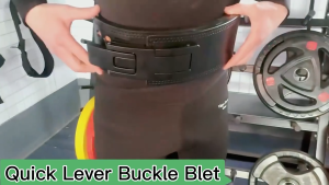 Professional Powerlifting Lever Belt Weightlifting Belt Double Breasted Buckle with Metal Lever Buckle Cowhide Belt