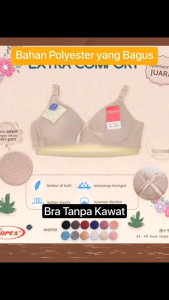 3 Pcs Bra Sorex 9850 Bra Wanita Dewasa dengan Busa Tipis Tanpa Kawat Dengan 2 Kait