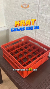 KRAT GELAS ISI 25 - Rak Gelas / Keranjang Gelas / Container Gelas