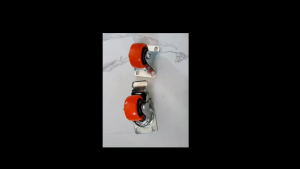 Roda Troli PVC Orange 2 inch 1 set : 4pcs (2Hidup Rem+2Mati)