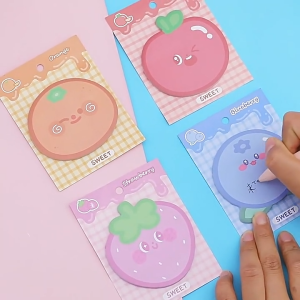 Sticky Note / Memo Stick / Notes Kertas Tempel Cute Lucu Imut Buah Jeruk Apel Stroberi Blueberry