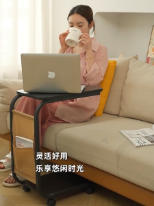 KE โต๊ะกาแฟ ชั้นวางของข้างโซฟา โต๊ะข้างโซฟารุ่นใหม่  ชั้นวางของรถเข็น 2 ชั้น มีล้อ มาพร้อมล้อ น้ำหนักเบาเคลื่อนย้ายง่าย