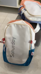 Balo học sinh màu nhợt Satur hàn quốc vải dù kèm phụ kiện [Siêu Sale]