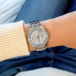 [Promo] Jam Tangan Wanita Guess GW0440L1 Heiress Silver Tone Case Silver Tone Stainless Steel Original Garansi 2 Tahun [✔COD][100% Authentic]