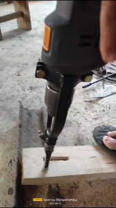Dudukan mesin bor bobok kayu adaptor wood mortising attachment lengkap dengan mata bor 10 mm