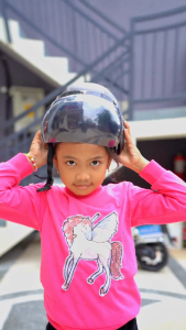 Helm Bogo Anak Usia 2-6 Tahun Polos Hitam