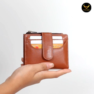 VALQO IVONA Dompet Kulit Sapi Dompet Kartu Wanita Resleting Dompet wanita Dompet kecil Dompet Pendek