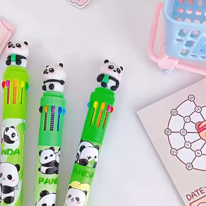 PULPEN 10 COLOR IN 1 / PULPEN 10 WARNA MOTIF PANDA FUBAO 3D / PULPEN MEKANIK 10 WARNA MOTIF PANDA