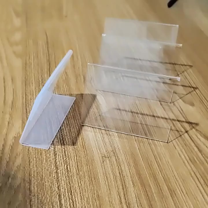 20Pcs Clear Desk Sign Business Card Holder 6x9cm Acrylic L-shaped Price Card Tag Stand Rack For Shop