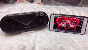 ลำโพงบลุทูธ 10 watt ไร้สาย มีไฟ LED เสียบ USB สาย AUX 3.5 mm.