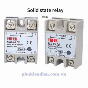 Rơ le bán dẫn SSR-100DA-H solid state relay chuyển đổi điện áp từ 3-32VDC thành 90-480VAC với dòng điện 100A