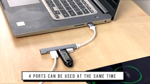 Zeus USB/Type-C/2in1 To 4 USB Hub Expander: Ultra-Thin Mini Portable 4-Port USB 3.0 Hub USB Power Interface