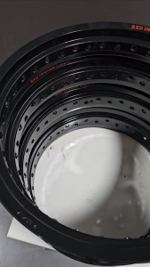 RIM 16"  36 & 40 HOLES  WIDTH SIZE 3.00 3.50 (INCH) BLACK AND SILVER COLOR PREMIUM QUALITY T6 ALUMINIUM MOTORCYCLE SPOKED RIMS FOR CUSTOM BOBBERS AND CAFE RACERS SOLD BY RED INDIAN CUSTOMS