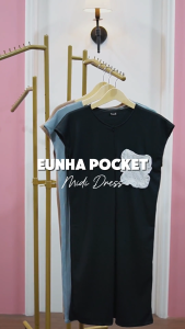Yoenik Apparel Eunha Pocket Midi Dress – Dress Korean Style & Big Size