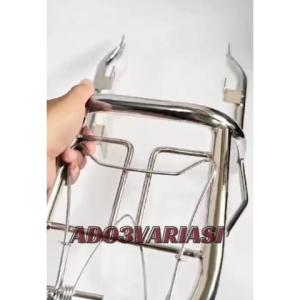 -DCW- BRACKET BEHEL BELAKANG CB100 CB125 DAN ROBAHAN LAINNYA BAHAN BESI TEBAL KOKOH WARNA CHROME