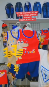 setelan anak laki laki singlet bunyi 3d laki laki 2-5 tahun motif buaya ekor 4 warna katun 006