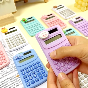 เครื่องคิดเลขมินิ เครื่องคิดเลขพกพา 8 หลัก คละลายการ์ตูน ของใหม่ มีรับประกัน