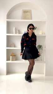 Cardigan Rajut Cherry Berry/Cardingan Wanita/Sweater/Murah/Premium