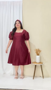 Selamat Datang di Toply Shop: COD + Gratis Ongkir Dres Wanita Jumbo / Puff / Midi Dres Korea Style