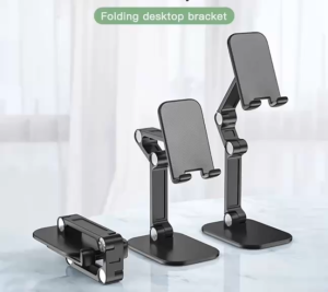 Phone Stand K5 Universal Foldable Desk Phone Holder Telescopic Adjustable Angle Mobile Pad Stand