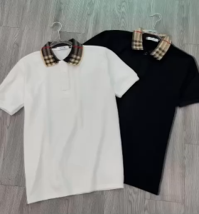 Áo thun nam cổ trụ phối cổ caro dệt bo viền tay cao cấp mẫu mới nhất hàng shop