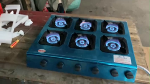 Bếp gas chuyên mỳ cay  bánh xèo  hải sản 4 họng - Bếp ga 6 lò - 8 cửa