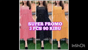 Promo Gratis Ongkir 3 Pcs 100 Ribu Dress Polkadot Model Dan Motif Terbaru Pakaian Wanita Dewasa
