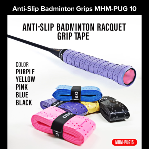 Sellincost 1pc High Soft PU Grip Tape Anti-Slip Badminton Grips Plain Strip Racket Tape Yonex Racquet Grip Finishing Tape Overgrips Tennis Sport Accessories Aksesori Sukan PUG10 PUG15