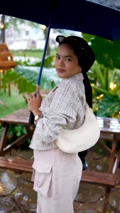 HONYAN Tas Wanita Moon Shoulder Bag Underarm Bag Tas Bahu Shoulder Bag Kekinian Import