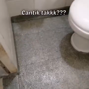 FULL SET !!!!Flake Coating Epoxy Toilet Tile Floor Waterproof (FREE Tools/1KG FLAKE / 1L PRIMER/1L CLEAR) GREENTECH PAINT