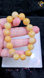 Collectors Grade Rare Yellow Jadeite A-Grade Bracelet