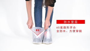 รองเท้ากันน้ำ กันเปียก กันฝน ถุงคลุมรองเท้ รองเท้ากันฝนพีวีซีกันลื่น พื้นยางกันลื่น ใส่เดินสบาย มีซิปและสายรัดข้อ