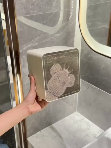 Hộp đựng giấy vệ sinh treo tường Uforu cao cấp họa tiết 3D hộp đựng giấy đa năng kèm thỏ chống nước