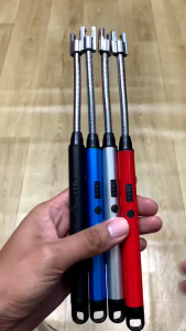 ไฟแช็ค ไฟฟ้า ตัวจุดไฟรุ่นขยาย USB ไฟแช็ก Electric Lighter ปรับได้ 360° มีสีดำ/เงิน/น้ำเงิน/แดง/ทอง