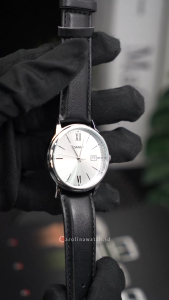 Jam Tangan Pria Casio MTP-V002L-7B3 Analog Silver Dial Black Leather Strap