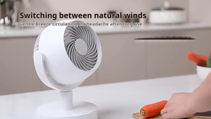 ODOROKU Whole Room Air Circulation Fan Cordless 4000mAh Rechargeable Battery Oscillating Fan Adjustable Tilt Head 3 Speeds Table Fan for Home and Office White