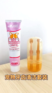 Toothbrush Silicone Sikat Gigi Pembersih Lidah Kucing Anjing Set Box 2 in 1