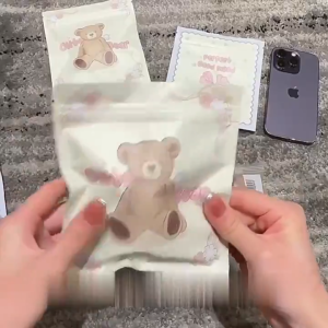 MallMainan-C1151 Plastik Ziplock Cute Bear Tempat Penyimpanan Aksesoris Serbaguna / Plastik Souvenir