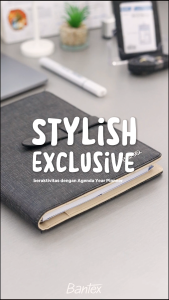 Buku Agenda Planner Cover Kulit Leather Diary Bantex - 7492